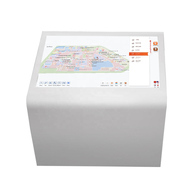 L-type Interactive Totem LCD Indoor Kiosk Touch Screen Exhibition Hall Museum Digital Signage Display