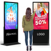Floor Standing Kiosk Digital Signage And Display Wifi LCD Touch Screen Totem Kiosks With Movable Wheels And CMS Software
