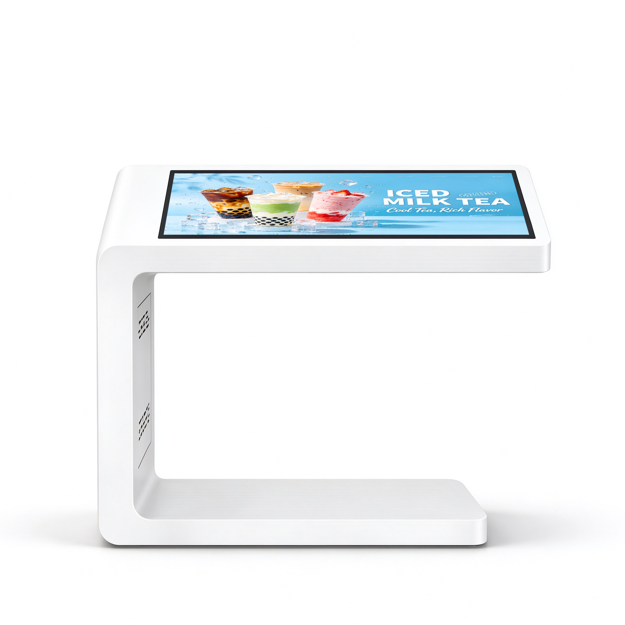 C-Shape Interactive Touch Screen Table Digital Signage Kiosk