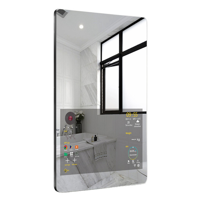 Wall-Mounted Smart Mirror Touch Screen Mirror Digital Signage Bathroom Magic Mirror LCD Display