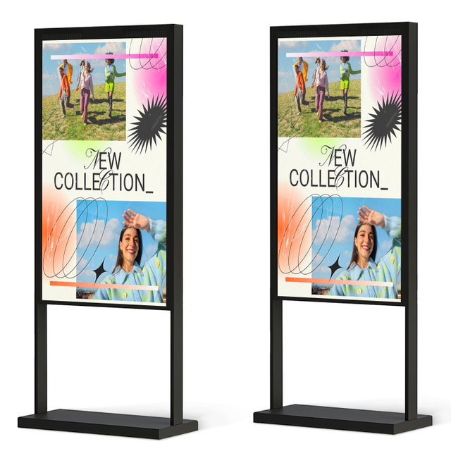 High Brightness Shop Window LCD Display Floor Standing Advertising Screen Double Sided Digital Signage Media Player