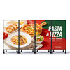 Splicable Portable Digital Poster Ultra-Narrow Bezel Movable Display with Wheels