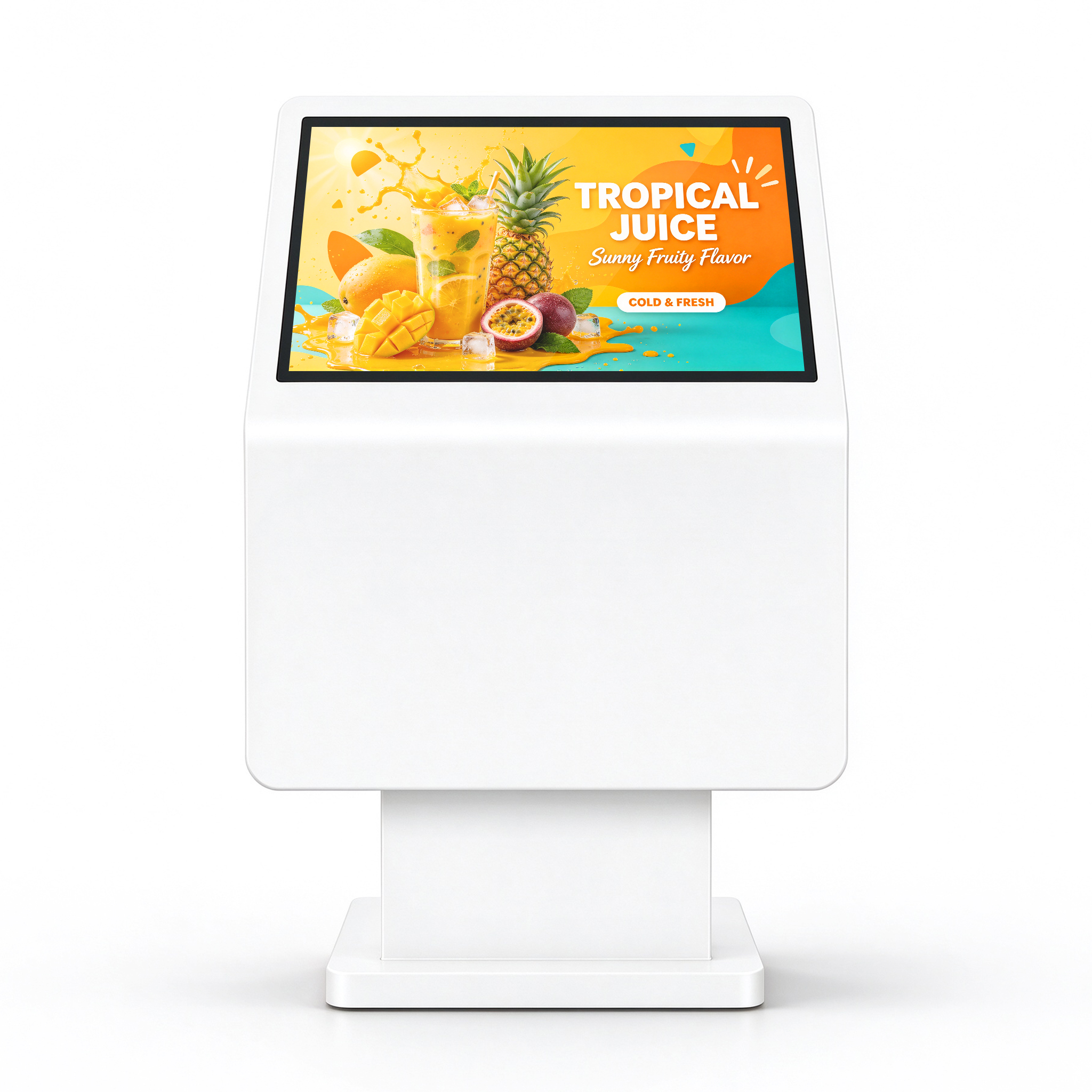 T-Shape Interactive Touch Screen Kiosk Display Stand