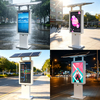 High Brightness Outdoor Solar Powered Advertising Screen Floor Standing LCD Digital Signage Totem
