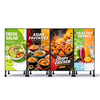 Splicable Portable Digital Poster Ultra-Narrow Bezel Movable Display with Wheels