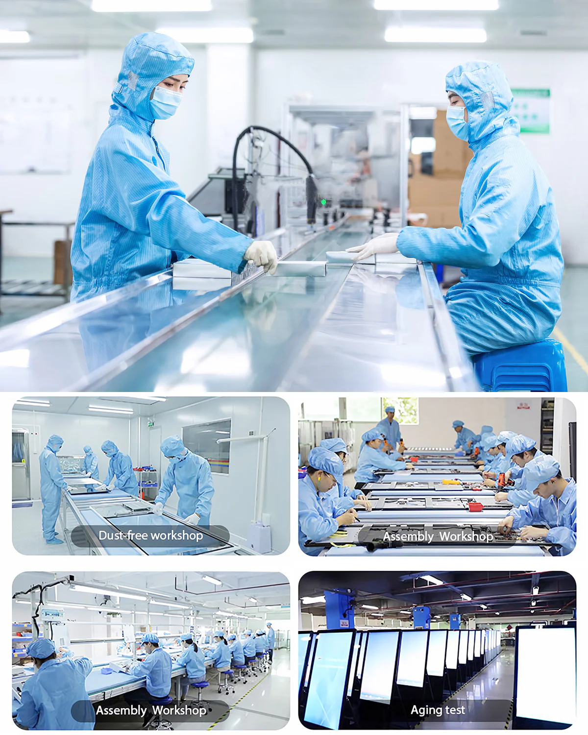 Aiyos Production Workshop Upgrad To Dust-free Workshop for Higher Quality