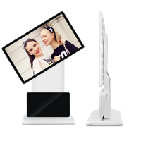 Floor Standing 360° Smart Touch Screen 4K LCD Advertising Display Kiosk Animation for Rotating Digital Signage